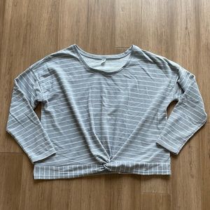 Striped long-sleeve women’s top, size XL
